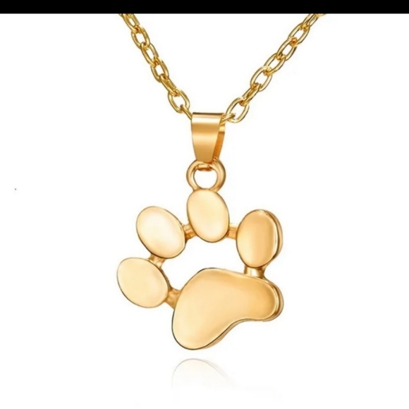Paw Charm Necklace Peach color with 18-22"inch gold chain. Unisex Womens Mens K… - Picture 12 of 16